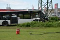 Schwerer Bus Unfall Koeln Porz Gremberghoven Neuenhofstr P323